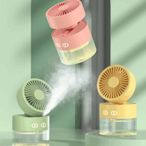 Mini Foldable USB Warm Light Spray Fan