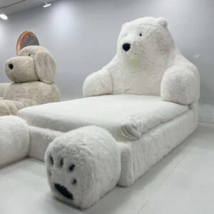 Polar Bear Giant Plush Cozy Bed