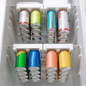 Refrigerator Beverage Organizer Slide Rack