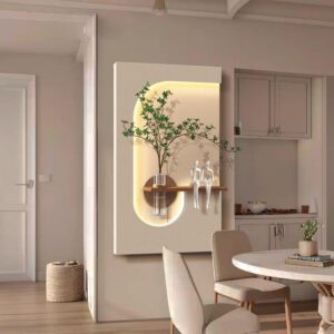 Spiral Sprout LED Backlit Wall Flower Shelf