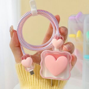Transparent Love Charging Cable Protector Case