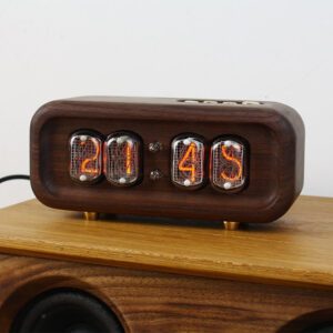 Elegant Black Walnut Digital Table Clock