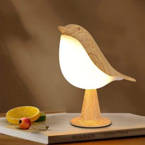 Wooden Bird LED Touch-Switch Night Lamp