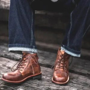 Round Toe Casual Ankle Vintage Men Boots