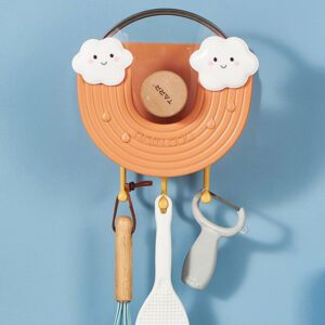 Rainbow Wall-Mounted Hook Kitchen Pot Lid Holder
