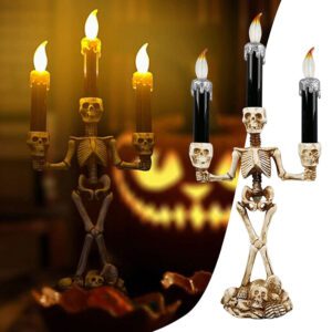 Scary Skeleton Halloween Candle Lights