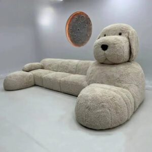 Giant Plush Dog Cozy Oversized Lounge Sofa