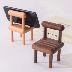 Vintage Wooden Chair Phone Stand