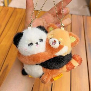 Love Bomb Hugging Animals Keychain Toys