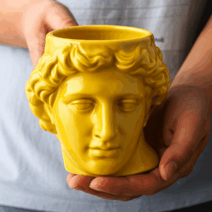 Ceramic Antique Greek Head Mug