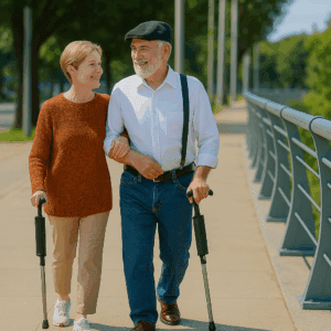 Elderly Foldable Walking Chair Stick