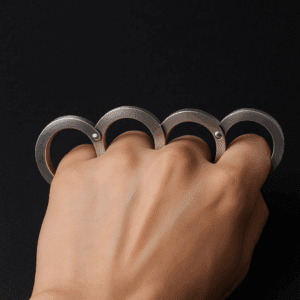Stainless Steel Self-Defense Rotatable Foldable Ring