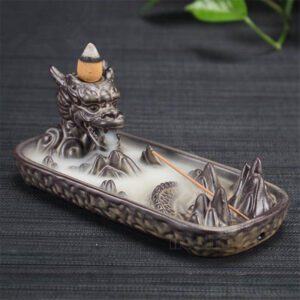 Ceramic Dragon Censer Smoke Backflow Incense Burner
