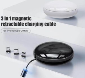 Universal Retractable Magnetic Charge Cable iPhone Samsung