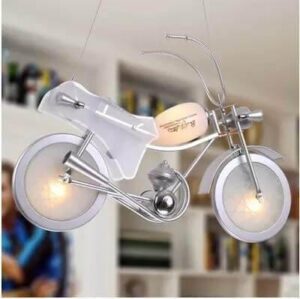 Modern Aluminum Glass Motorcycle Chandelier