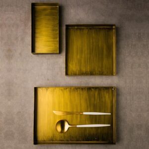 Luxury Gold Color Metal Serving Trays