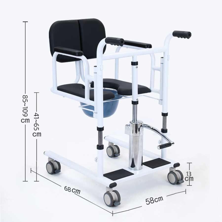 Foot Pedal Lift Hydraulic Adjustable Patient Transfer Chair Foot Pedal Lift Hydraulic Adjustable Patient Transfer Chair