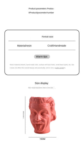 Creative Portrait Vase Flower Pot Pen Holder Creative Portrait Vase Flower Pot Pen Holder