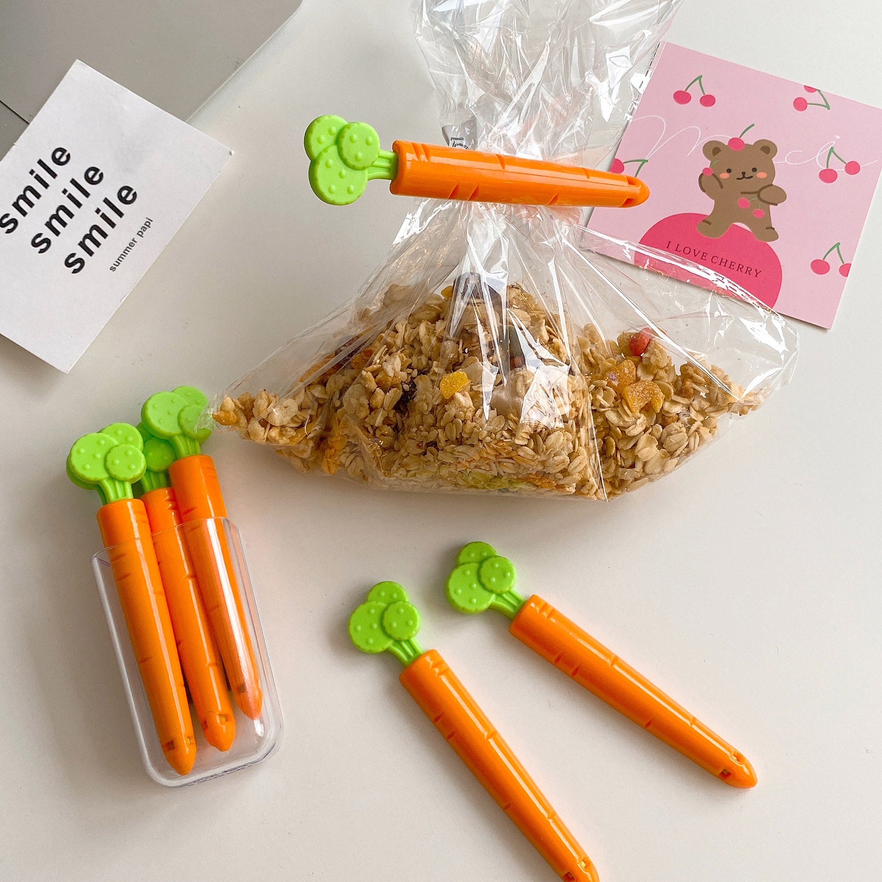 5pcs Sealing Carrot Bag Clips 5pcs Sealing Carrot Bag Clips
