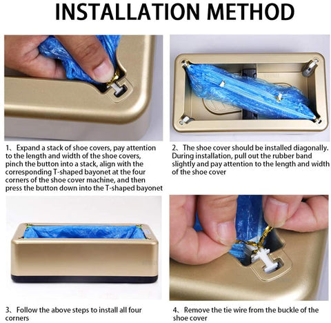 Portable Hand-Free Disposable Shoe Cover Box Portable Hand-Free Disposable Shoe Cover Box