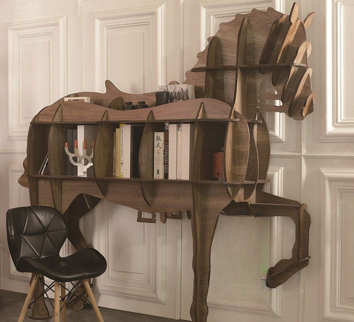 Horse-Shaped Wooden Decorative Bookshelf Horse-Shaped Wooden Decorative Bookshelf