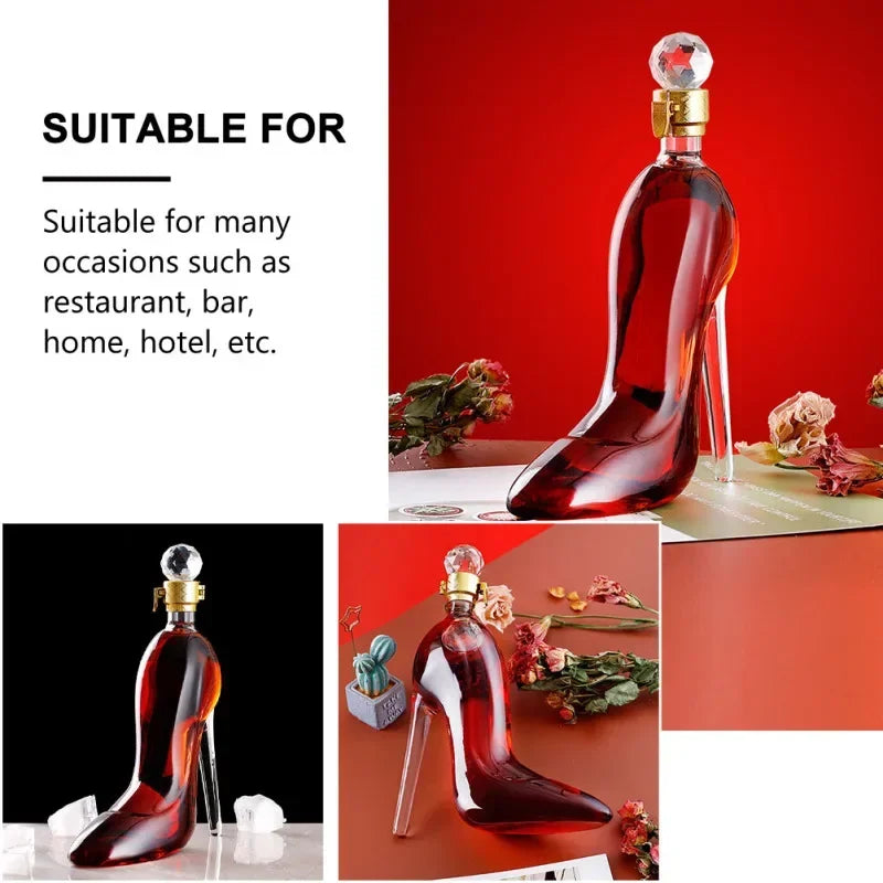 High Heel Fancy Glass Wine Decanter High Heel Fancy Glass Wine Decanter