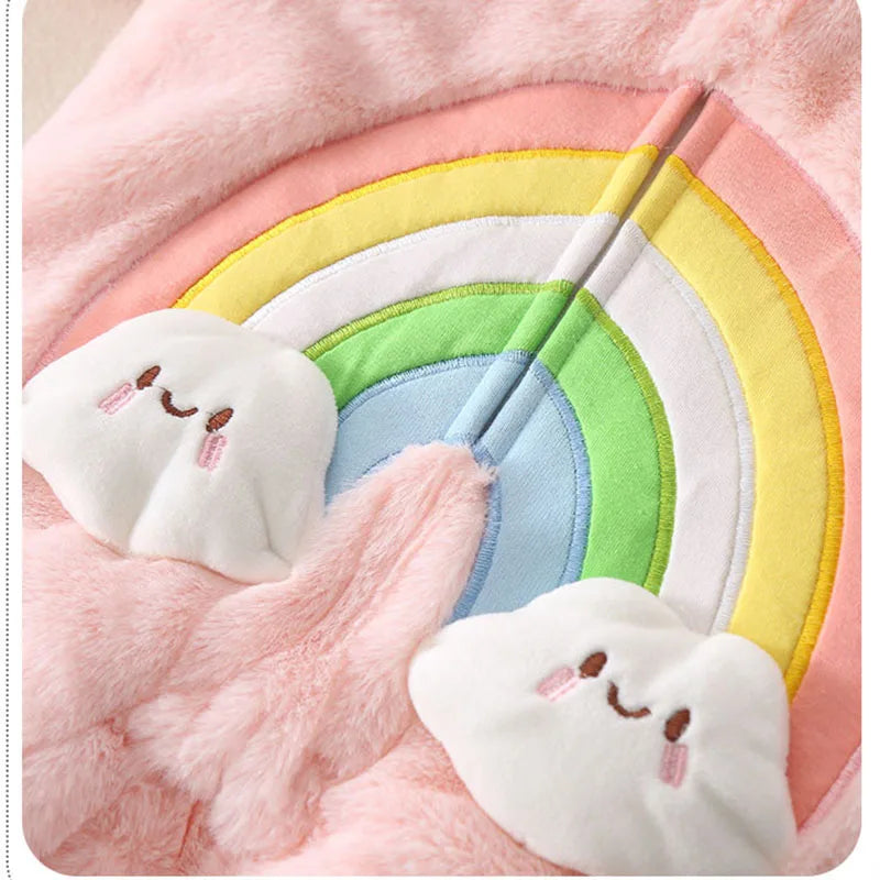 Winter Bunny Cozy Warm Baby Jumpsuit Winter Bunny Cozy Warm Baby Jumpsuit