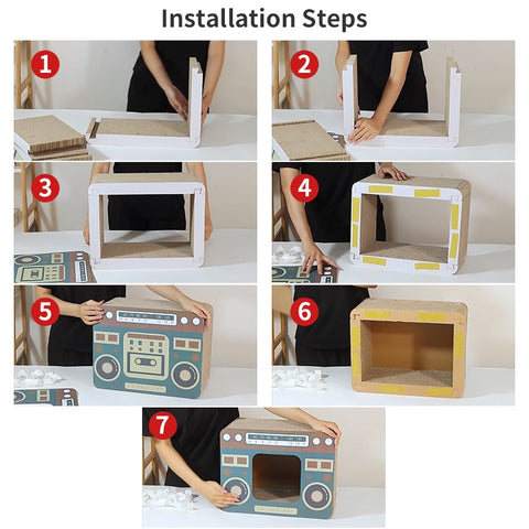 DIY Vintage Cat Scratching Board Bed DIY Vintage Cat Scratching Board Bed