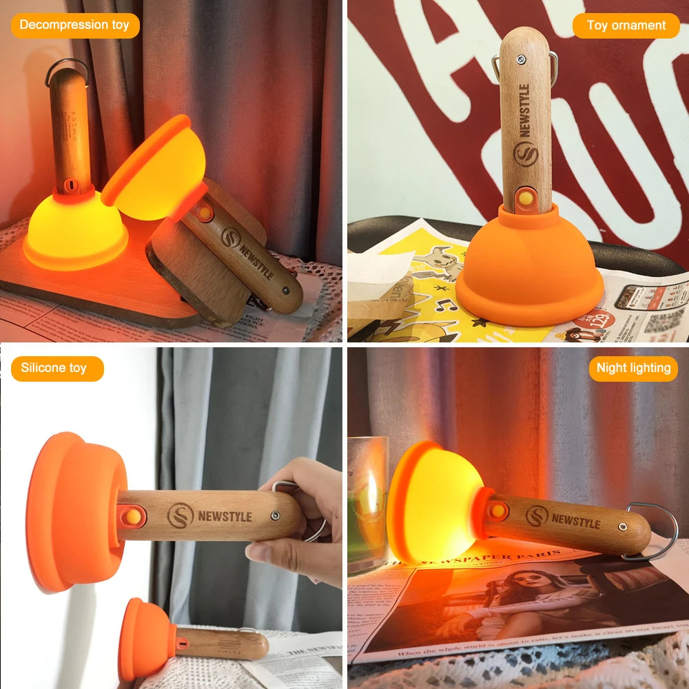 Plunger Style Stress Relief LED Night Lamp Plunger Style Stress Relief LED Night Lamp