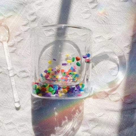 Korean Double Layer Glass Cup Korean Double Layer Glass Cup