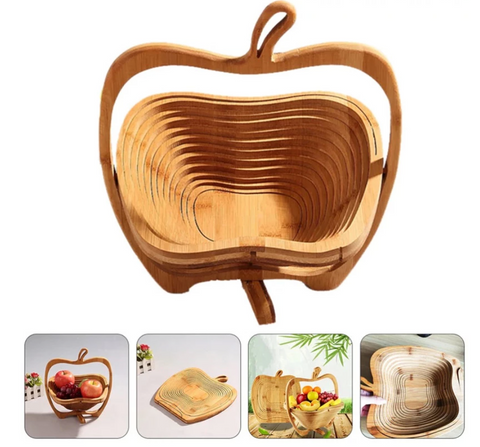 Foldable All-Natural Wooden Fruit Bowl Foldable All-Natural Wooden Fruit Bowl