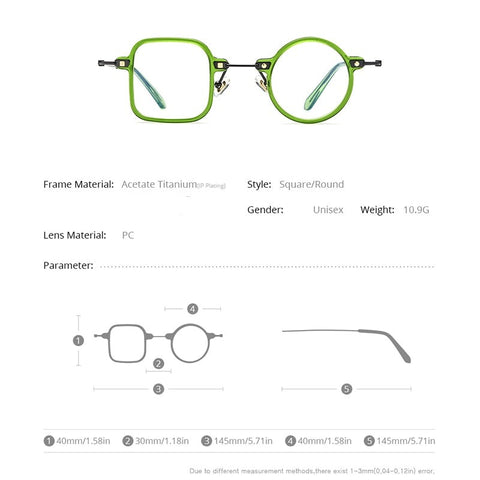 Irregular Shape Geeky Titanium Eyeglasses Irregular Shape Geeky Titanium Eyeglasses