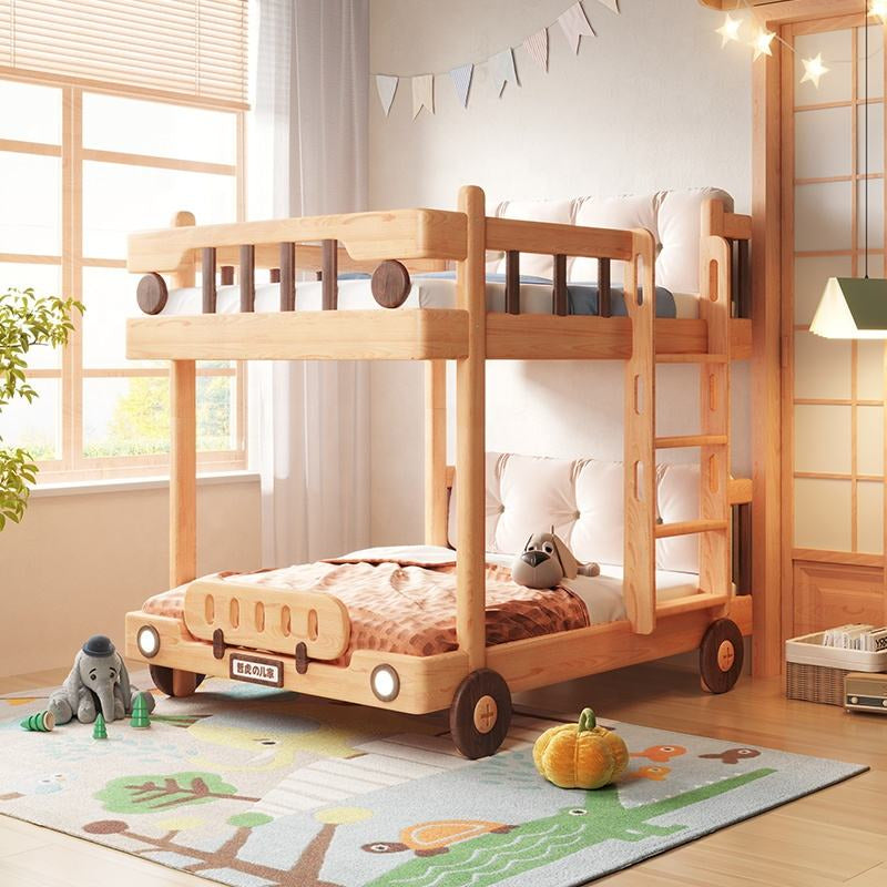Cute Bus Two-Level Playhouse Wooden Bunk Bed Cute Bus Two-Level Playhouse Wooden Bunk Bed