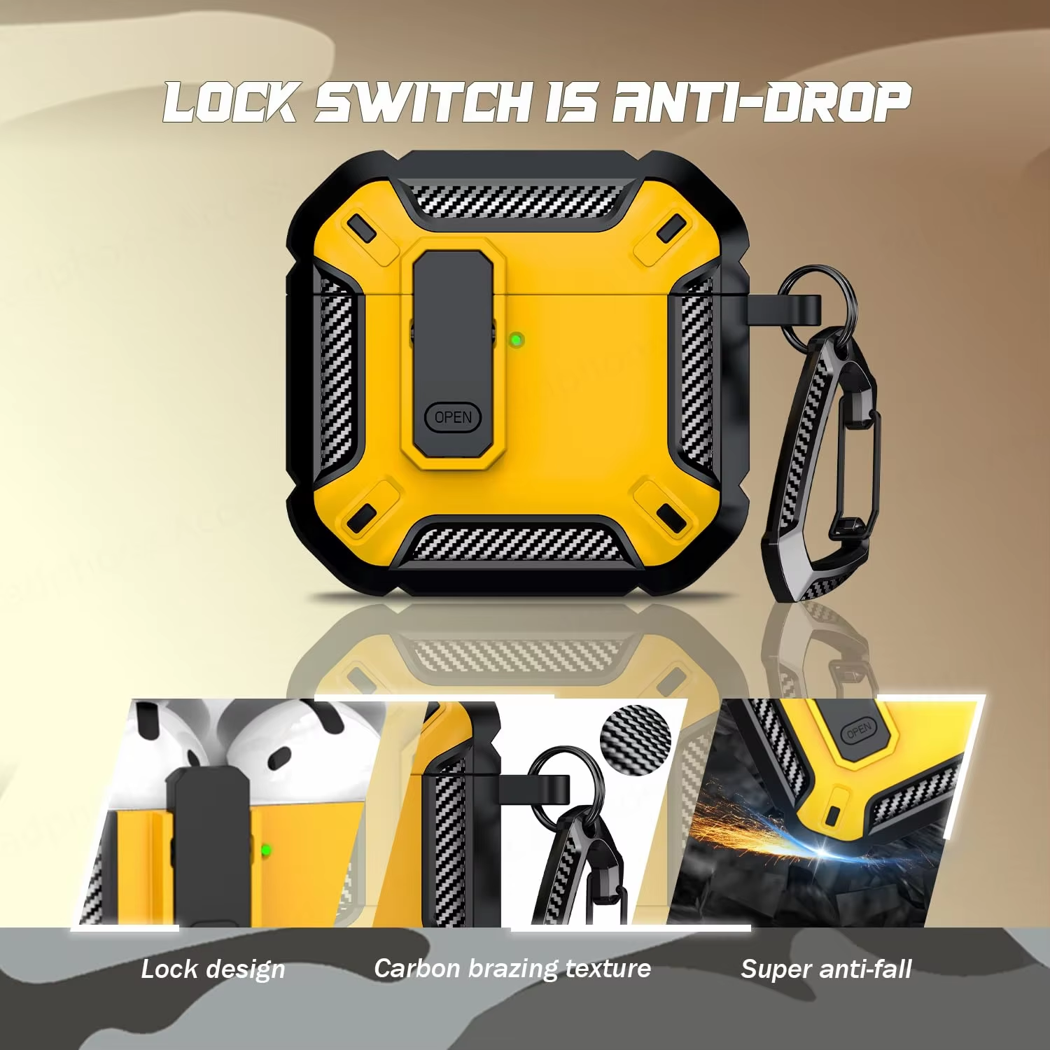 Shock Shield Keychain AirPods Case Shock Shield Keychain AirPods Case