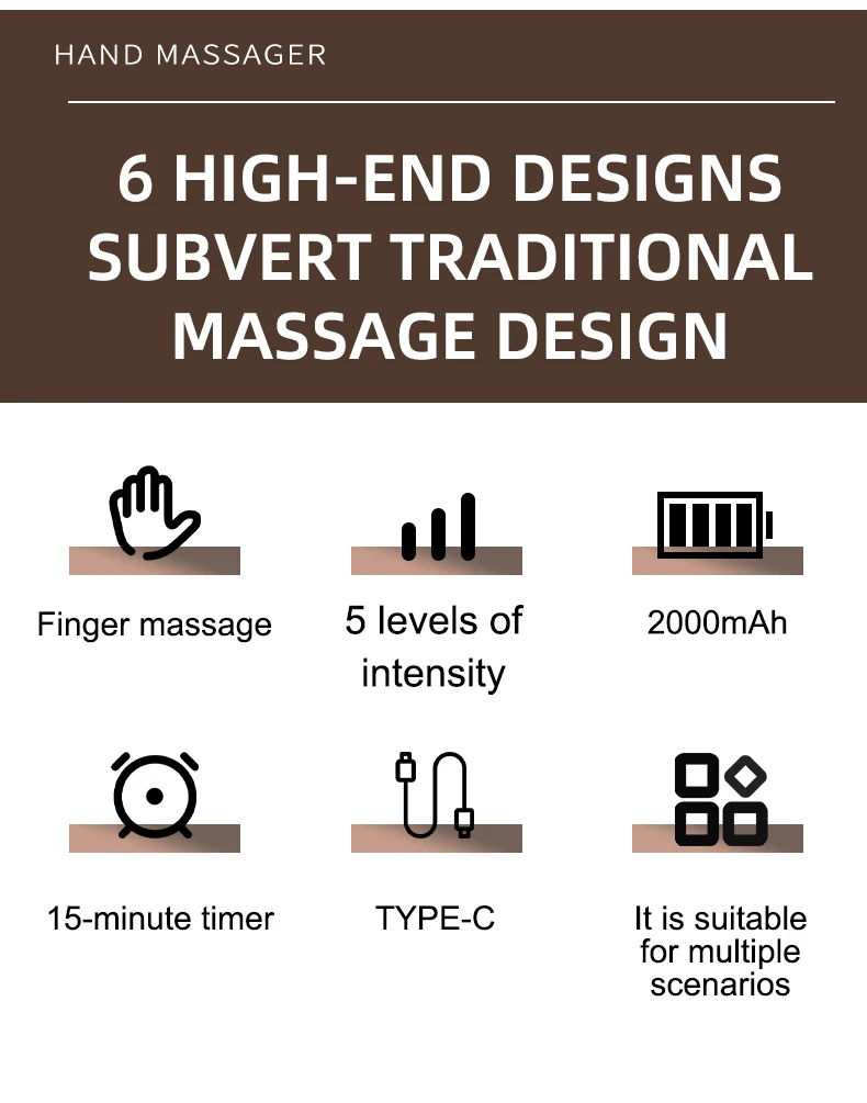 Smart Rechargeable Comfort Touch Hand Massager Smart Rechargeable Comfort Touch Hand Massager