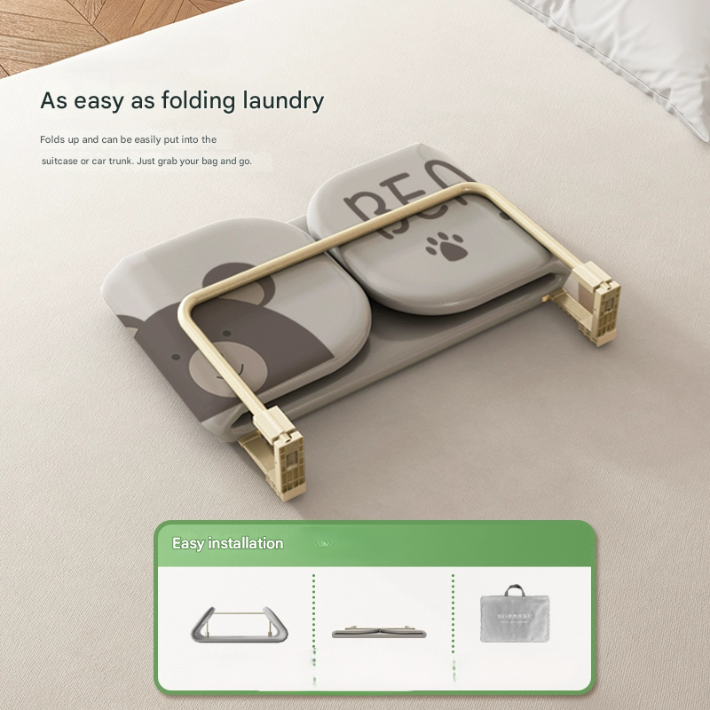 Cute Bear Anti-Fall Foldable Safety Bed Fence Cute Bear Anti-Fall Foldable Safety Bed Fence