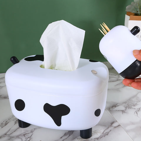 Cute Mini Cow Tissue Storage Toothpick Box Cute Mini Cow Tissue Storage Toothpick Box