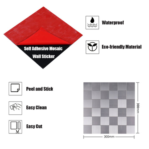 3D Metal Self Adhesive Brick Wall Stickers 3D Metal Self Adhesive Brick Wall Stickers