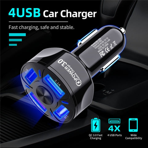 4-Port USB Car Quick Charge 4-Port USB Car Quick Charge