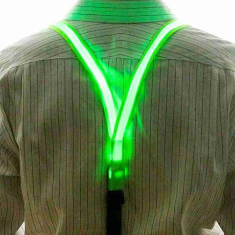 Unisex Led Illuminated Clip-on Suspenders Unisex Led Illuminated Clip-on Suspenders