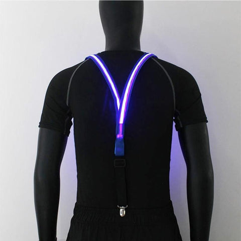 Unisex Led Illuminated Clip-on Suspenders Unisex Led Illuminated Clip-on Suspenders
