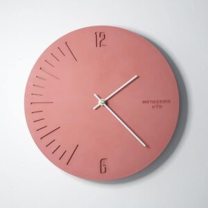 Simple Silent Pastel Pink Wall Clock