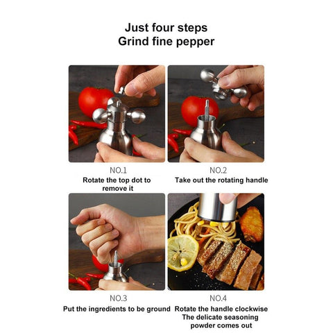 Stainless Steel Elegant Ceramic Seasoning Grinder Stainless Steel Elegant Ceramic Seasoning Grinder