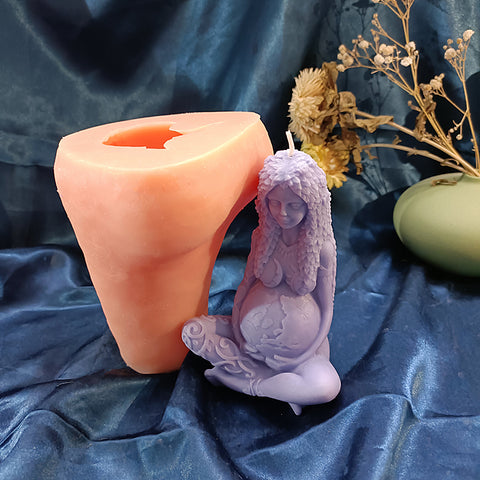 Handmade Mother Earth Candle Mold Handmade Mother Earth Candle Mold