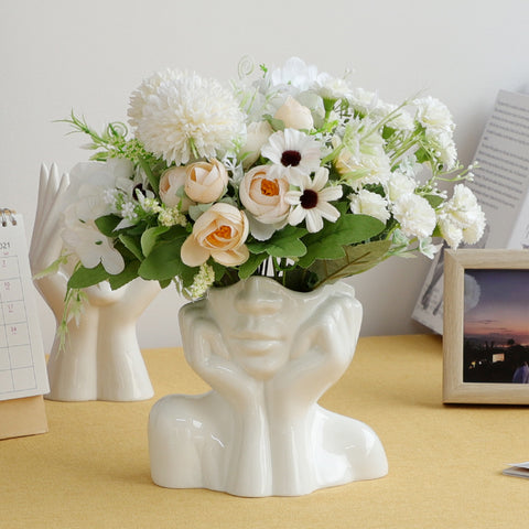 Ceramic Abstract Human Face Flower Vase Ceramic Abstract Human Face Flower Vase