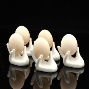 Hand Shape Ceramic Egg Cup Holder