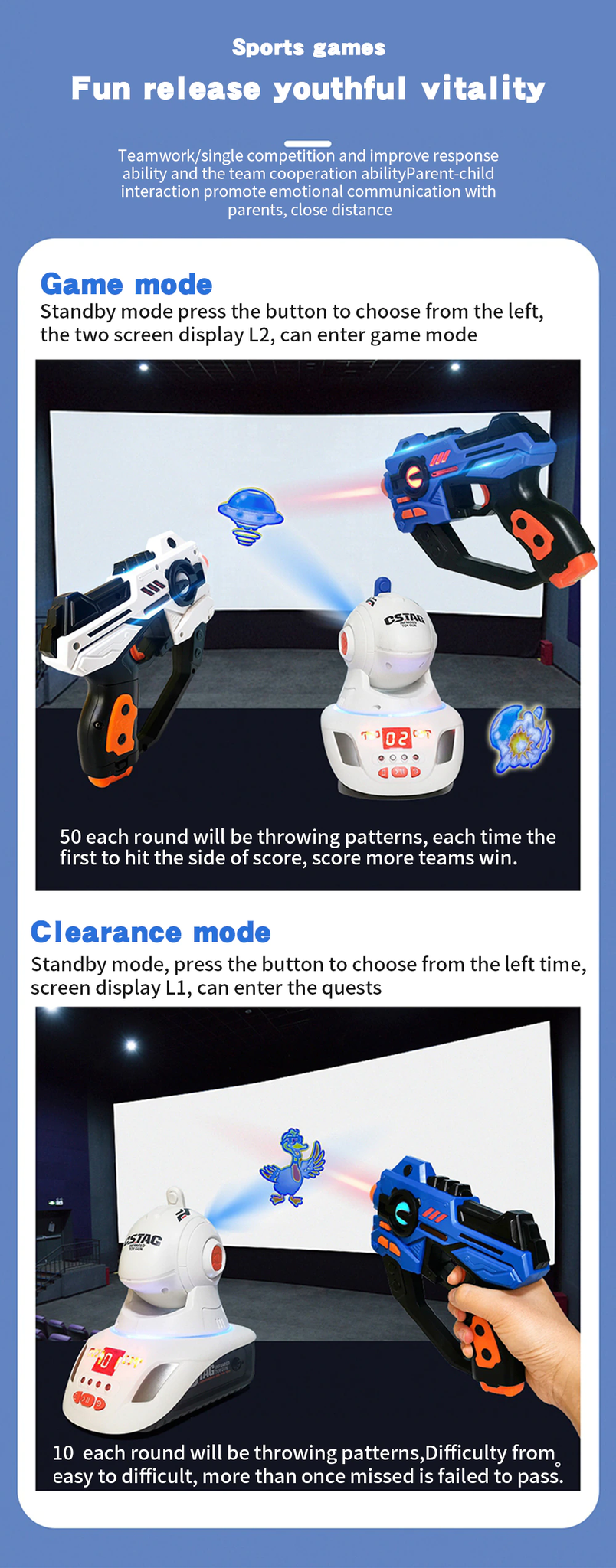 Laser Tag Battle Projector Toy Gun Laser Tag Battle Projector Toy Gun