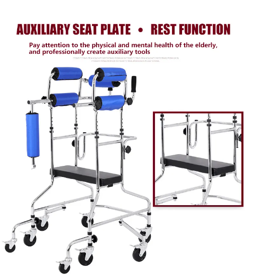 6-Wheel Rehabilitation Anti-Rollover Senior Walker