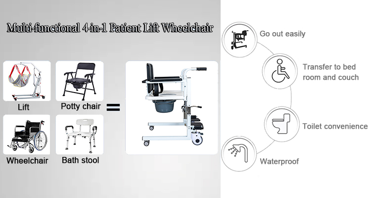 Foot Pedal Lift Hydraulic Adjustable Patient Transfer Chair Foot Pedal Lift Hydraulic Adjustable Patient Transfer Chair